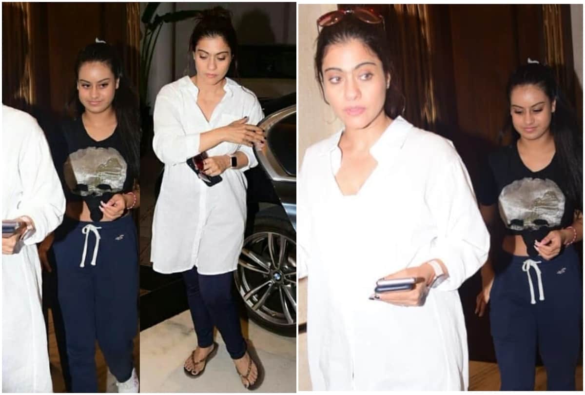kajol and ajay devgn daughter nysa reached in special screening of tanhaji
