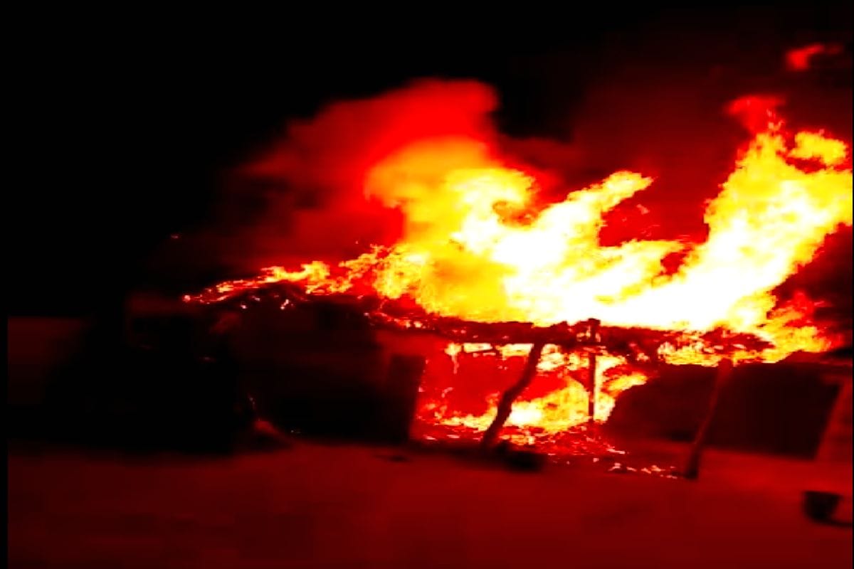 drunk man fire home
