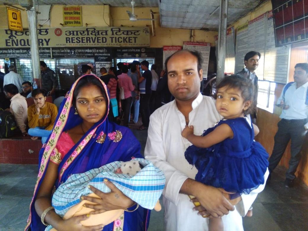Woman suffering delivery in train, landed at station