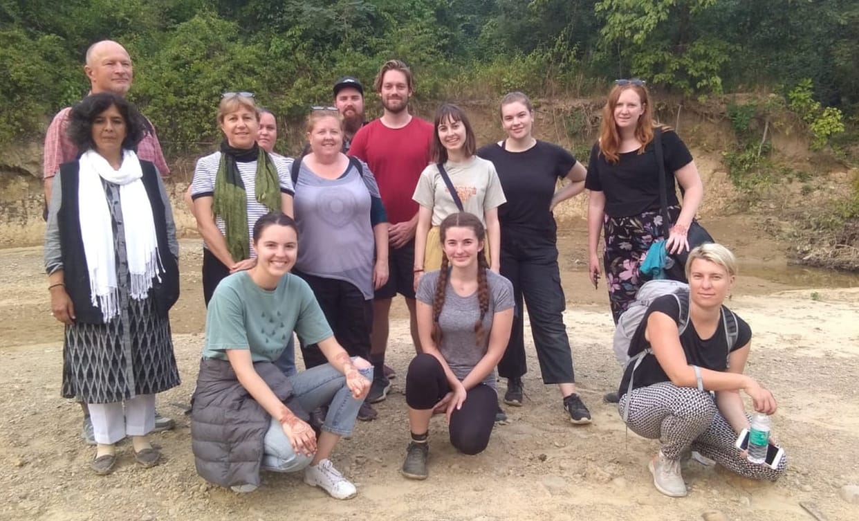 A group of Australian students came to study the forests of Sohelwa