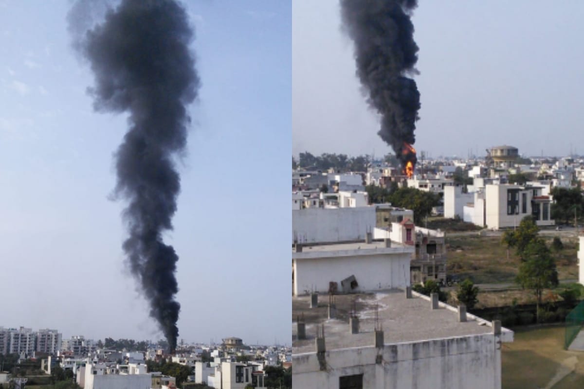 fire in a chemical factory in Meerut, fire brigade control over the fire