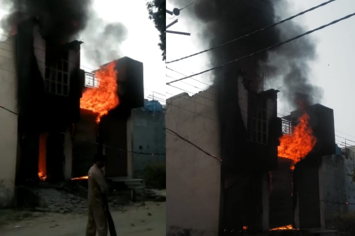 fire in a chemical factory in Meerut, fire brigade control over the fire