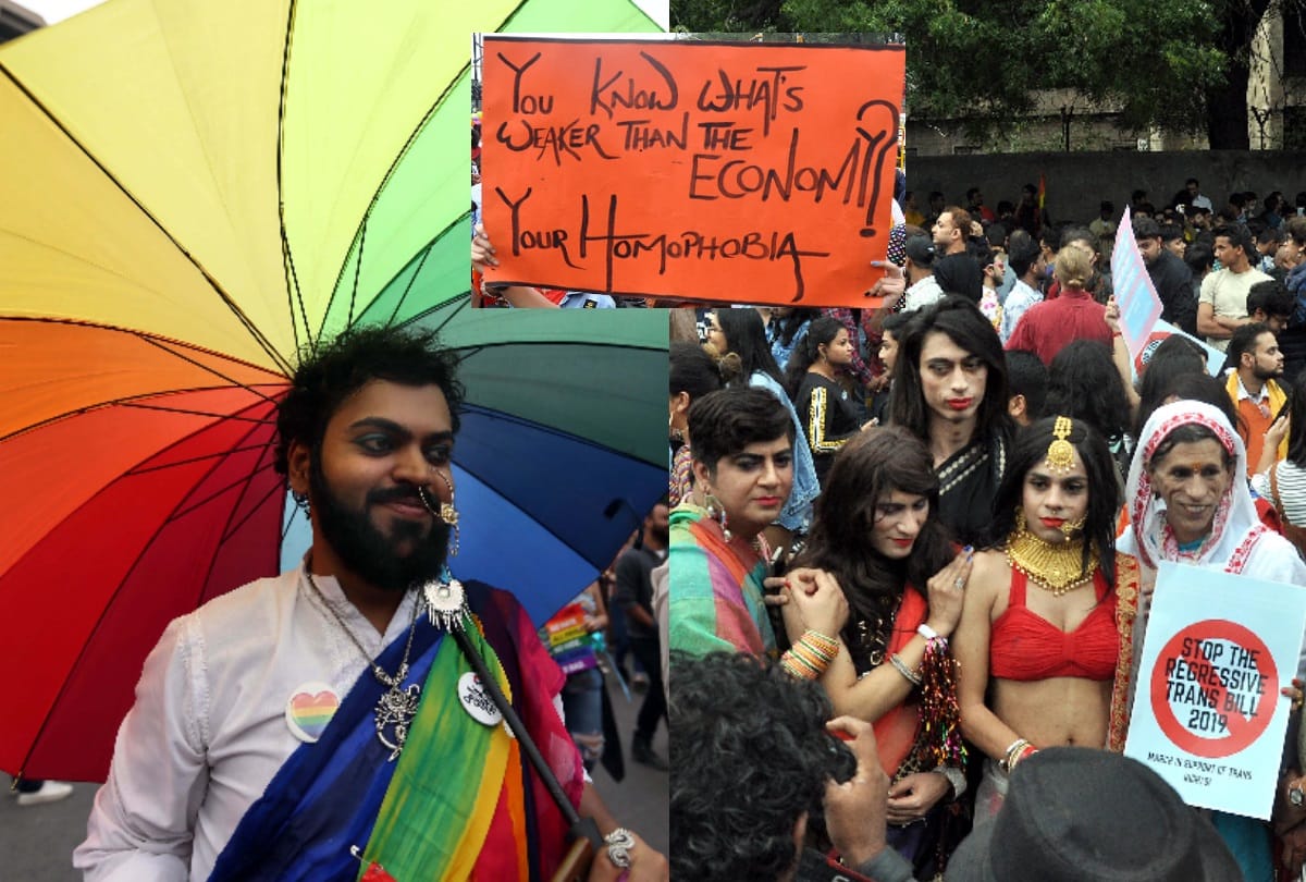 queer festival 2019 delhi homosexuals walk on street in colorful dress