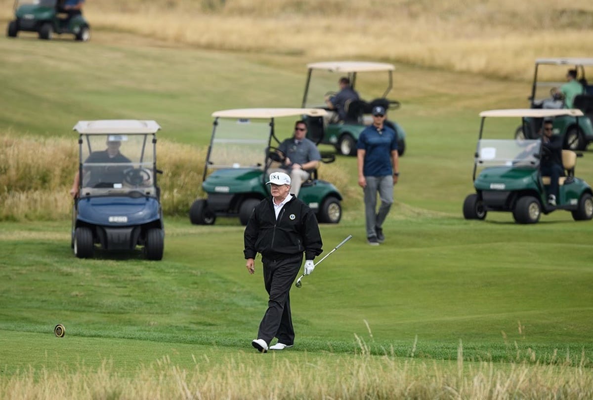 84 golf carts hired for Donald Trump, pays 40 million rupees for hobby