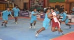सोमवार को एमडीयू के खेल विभाग में आयोजित नोर्थ जोन इंटर यूनिवर्सिटी कबड्डी चैंपियनशिप में रेड ट?