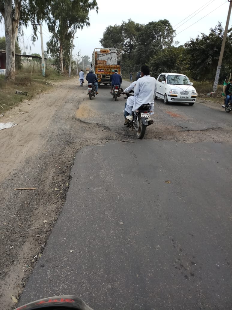 Panipat-Khatima highway turned into pits