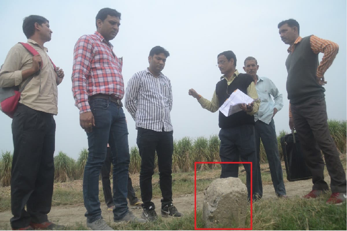 UP and Haryana border dispute, A pillar with three boundaries has been found in survey in Baghpat