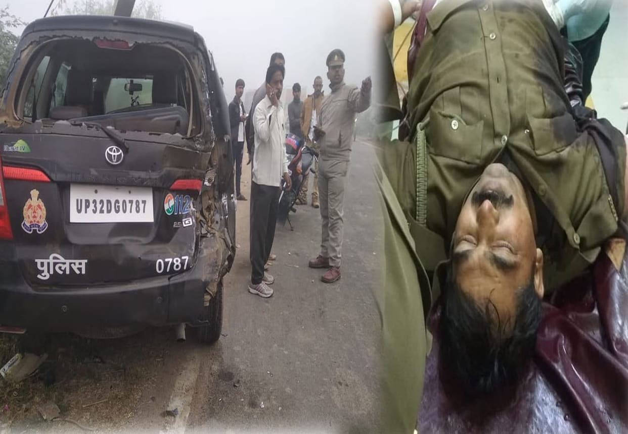 Road accident in Banda, constable injured