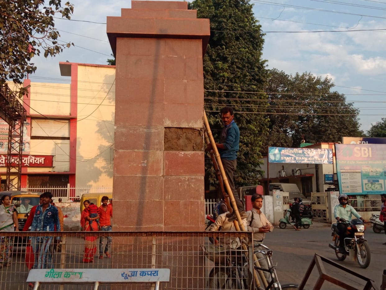tiles break at jhansi railway station in three months