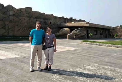 German couple arrived to see Etawah Safari