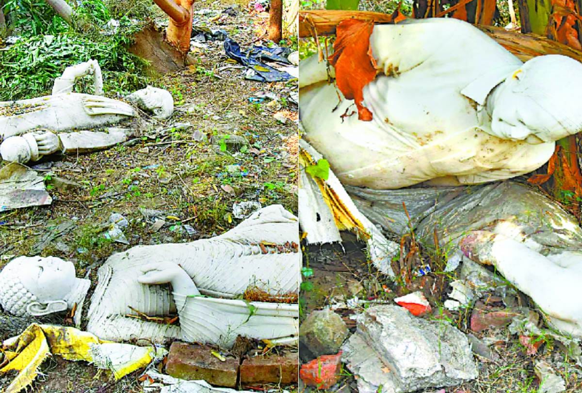 idols of great people broken in Lucknow from decades.