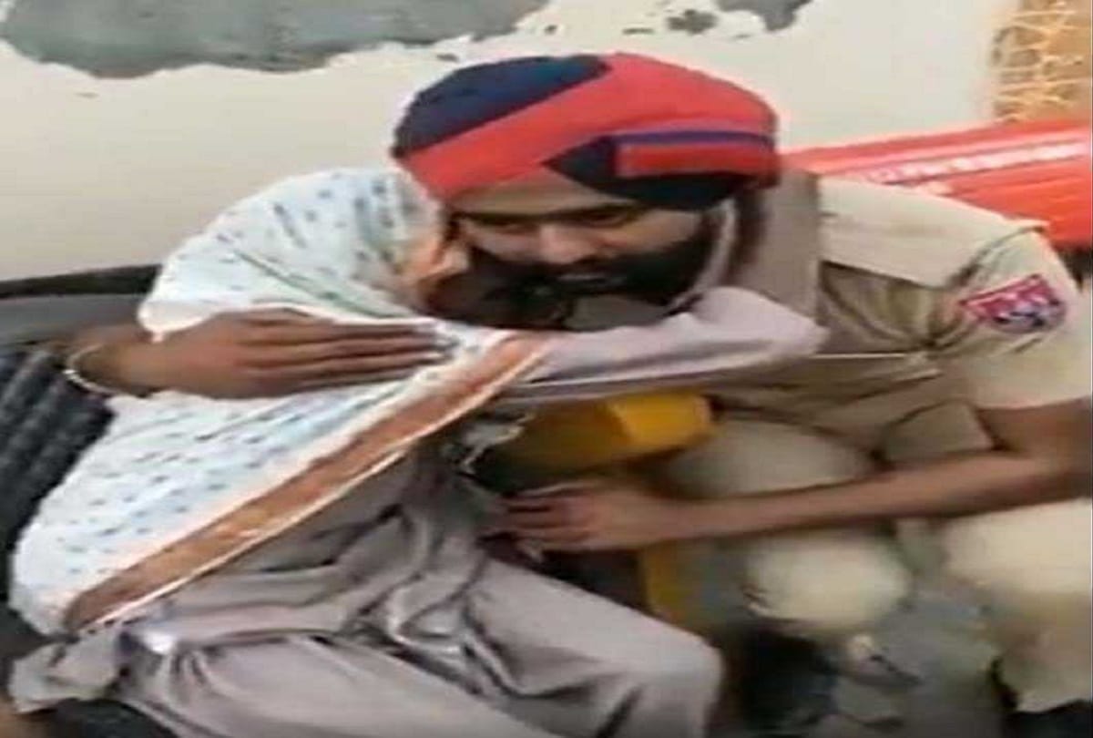 viral video punjab policeman comforts elderly woman drwas promise