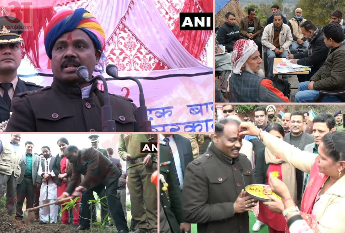 Jammu-Kashmir Lieutenant Governor Girish Chandra Murmu at a Back to Village programme