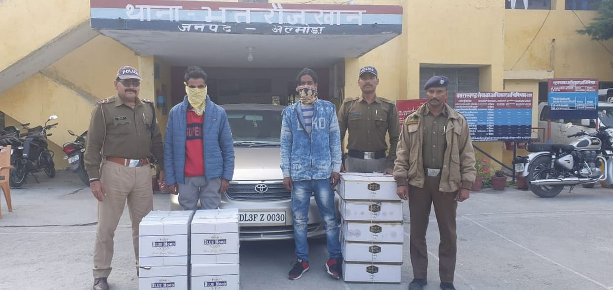 Two arrested with 13 cases of alcohol