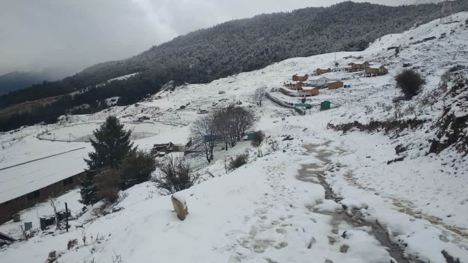 Heavy Snowfall in Auli Tourist Happy to see Snow see awesome photos