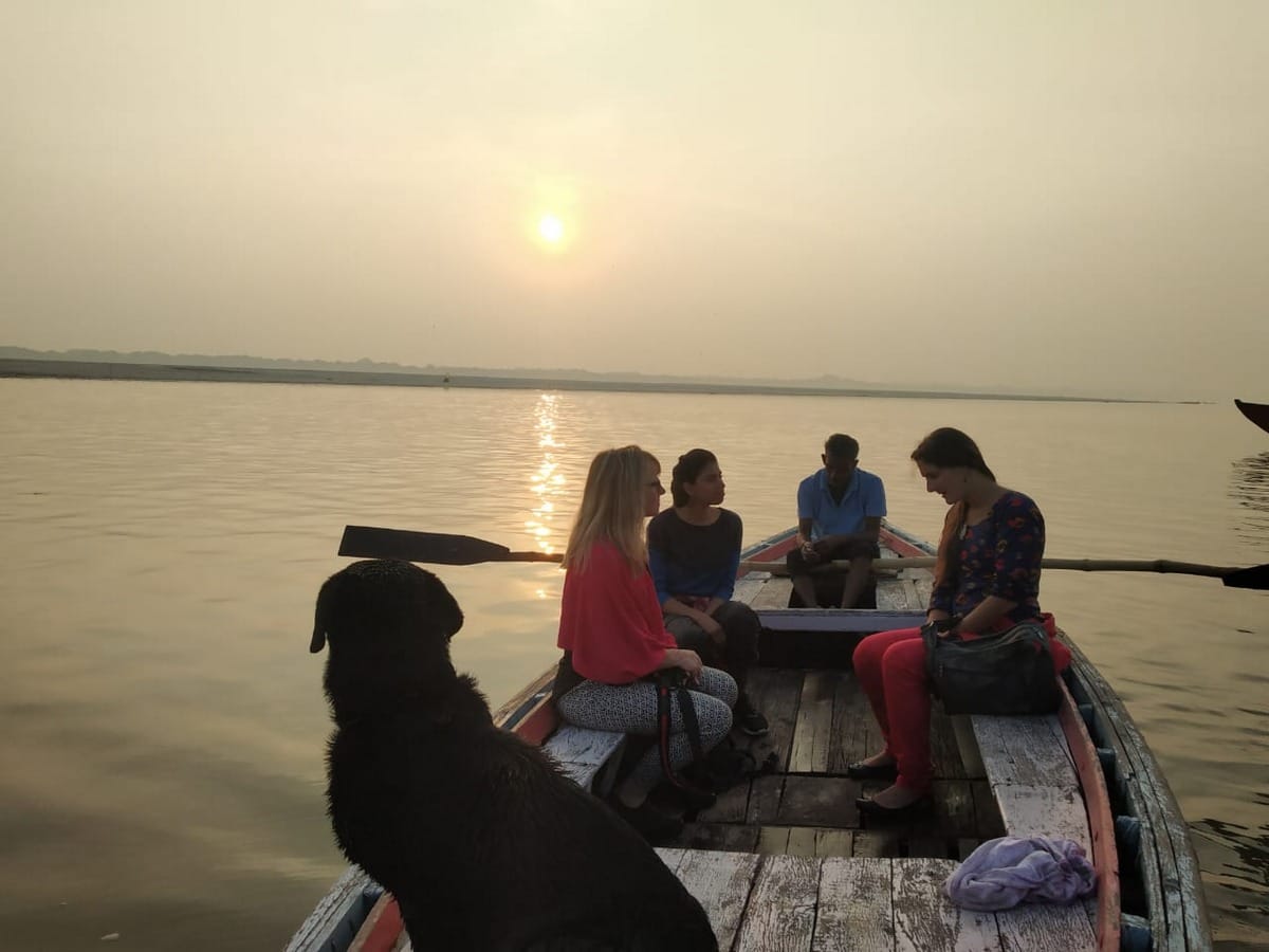 Lucy restaurent famous for a dog in pandey ghat in varanasi