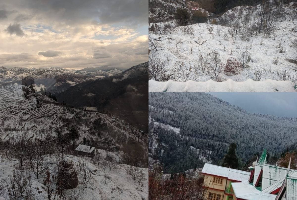 season first snowfall in shimla Jubbal Khara Pathar Himachal Pradesh