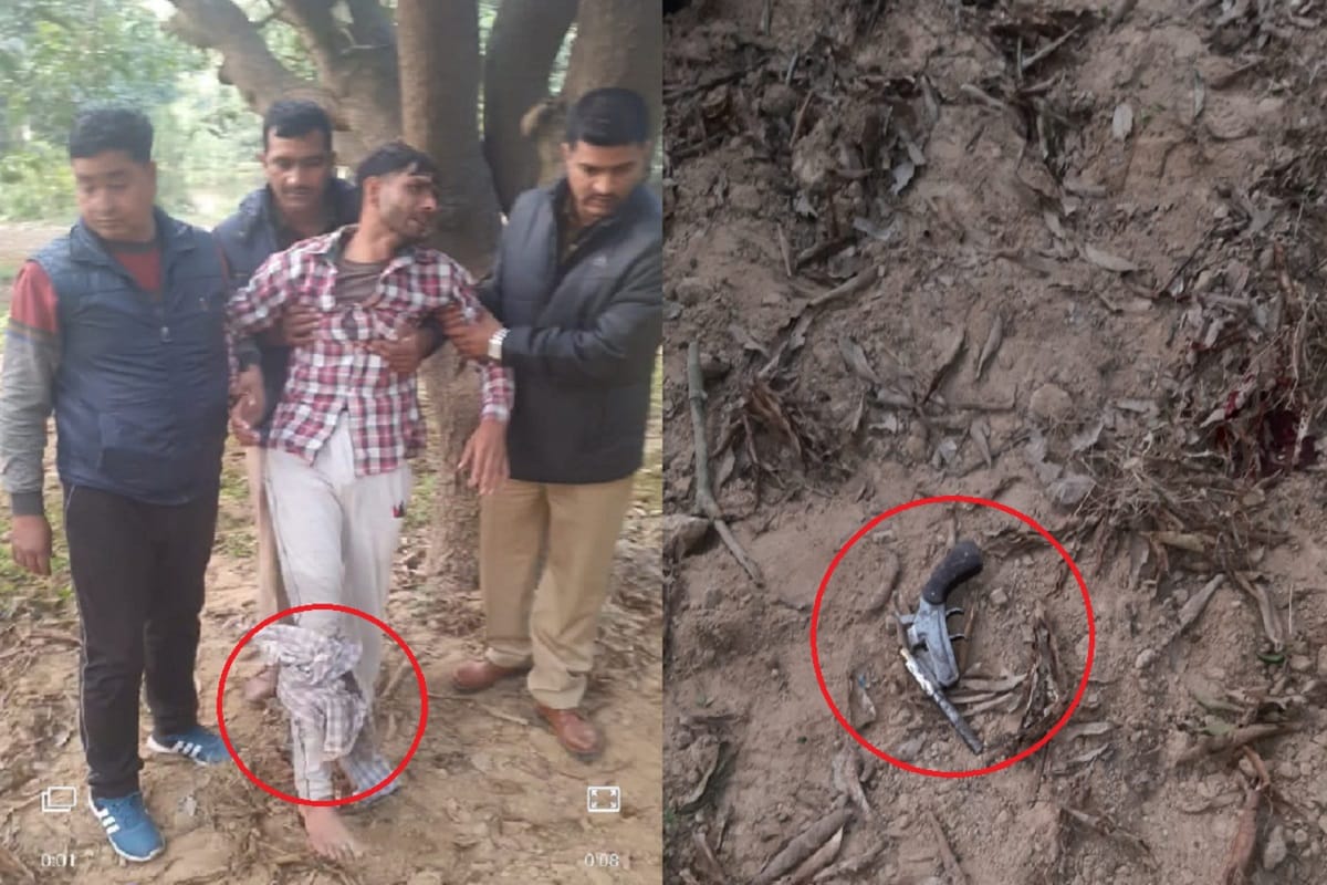 Two crooks arrested and one constable injured in police encounter at Saharanpur