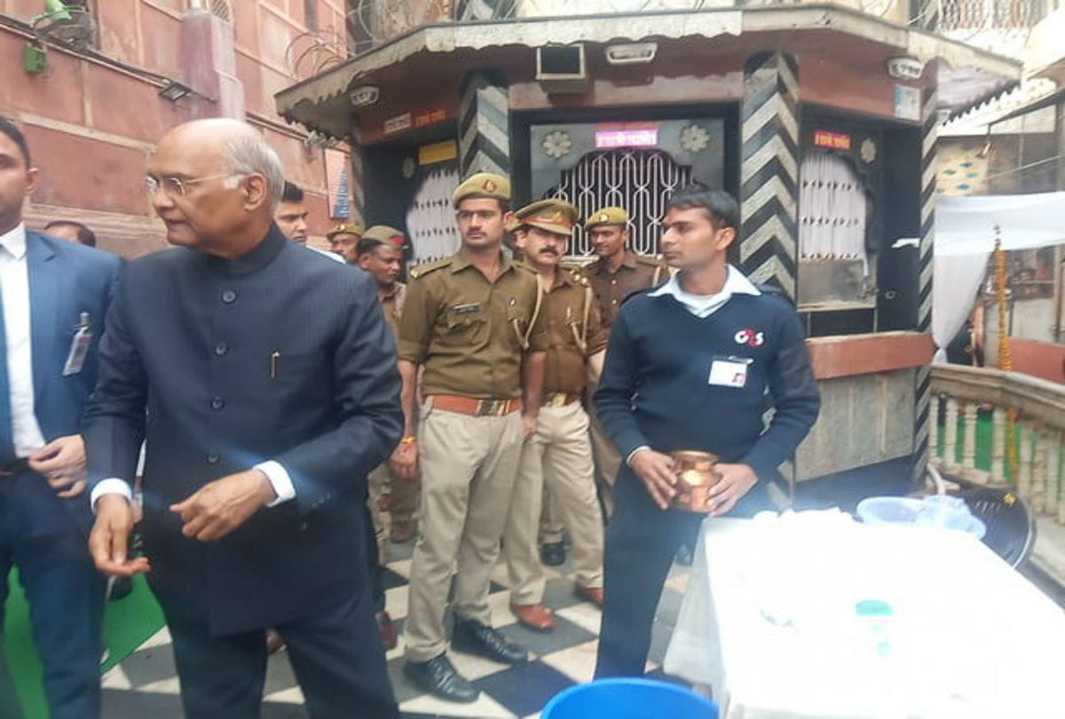 president ramnath kovind performed worship at banke bihari temple vrindavan