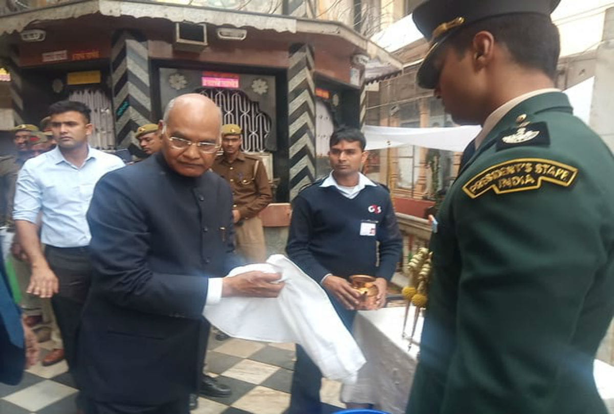 president ramnath kovind performed worship at banke bihari temple vrindavan