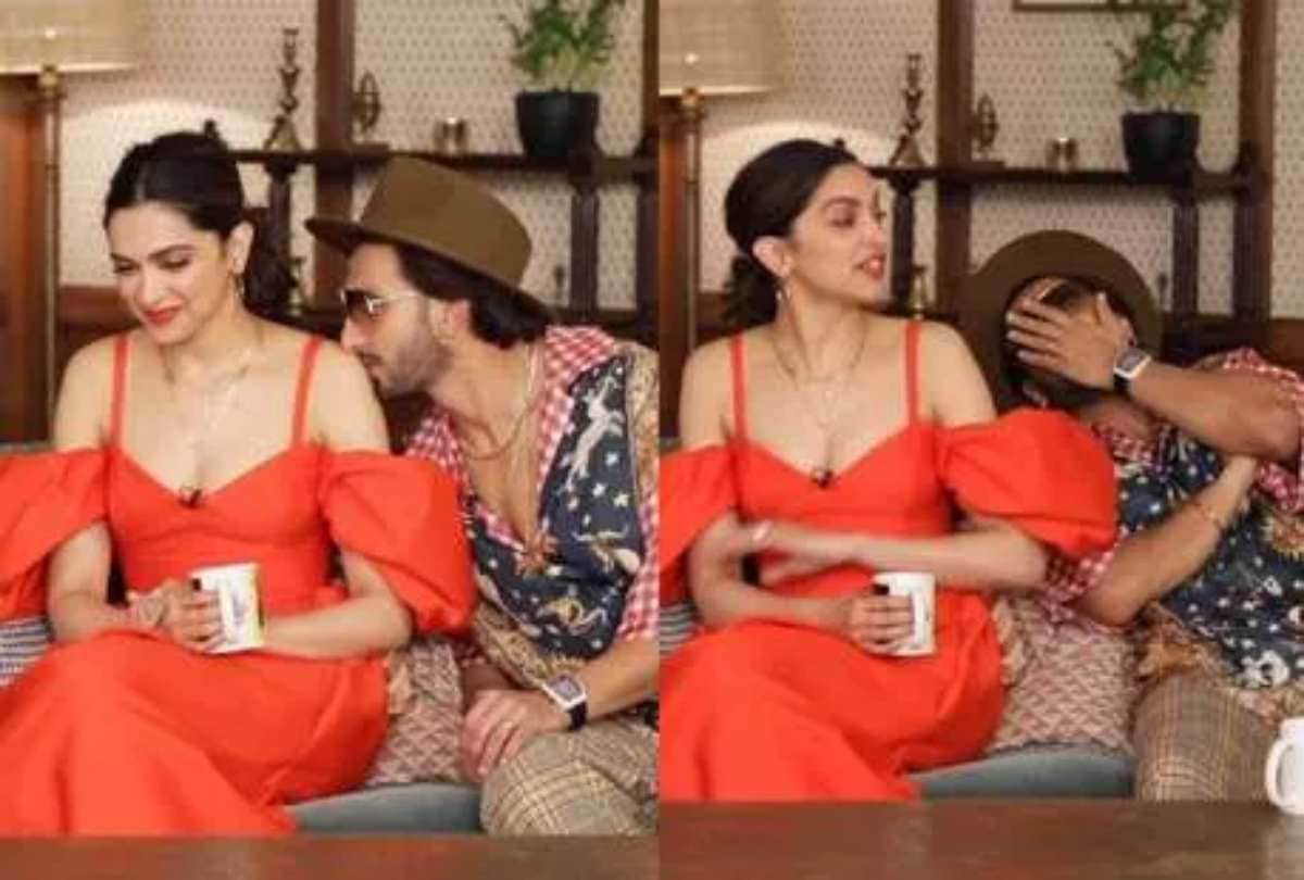 Ranveer Singh Kissed Deepika Padukone at Interview host Interrupt