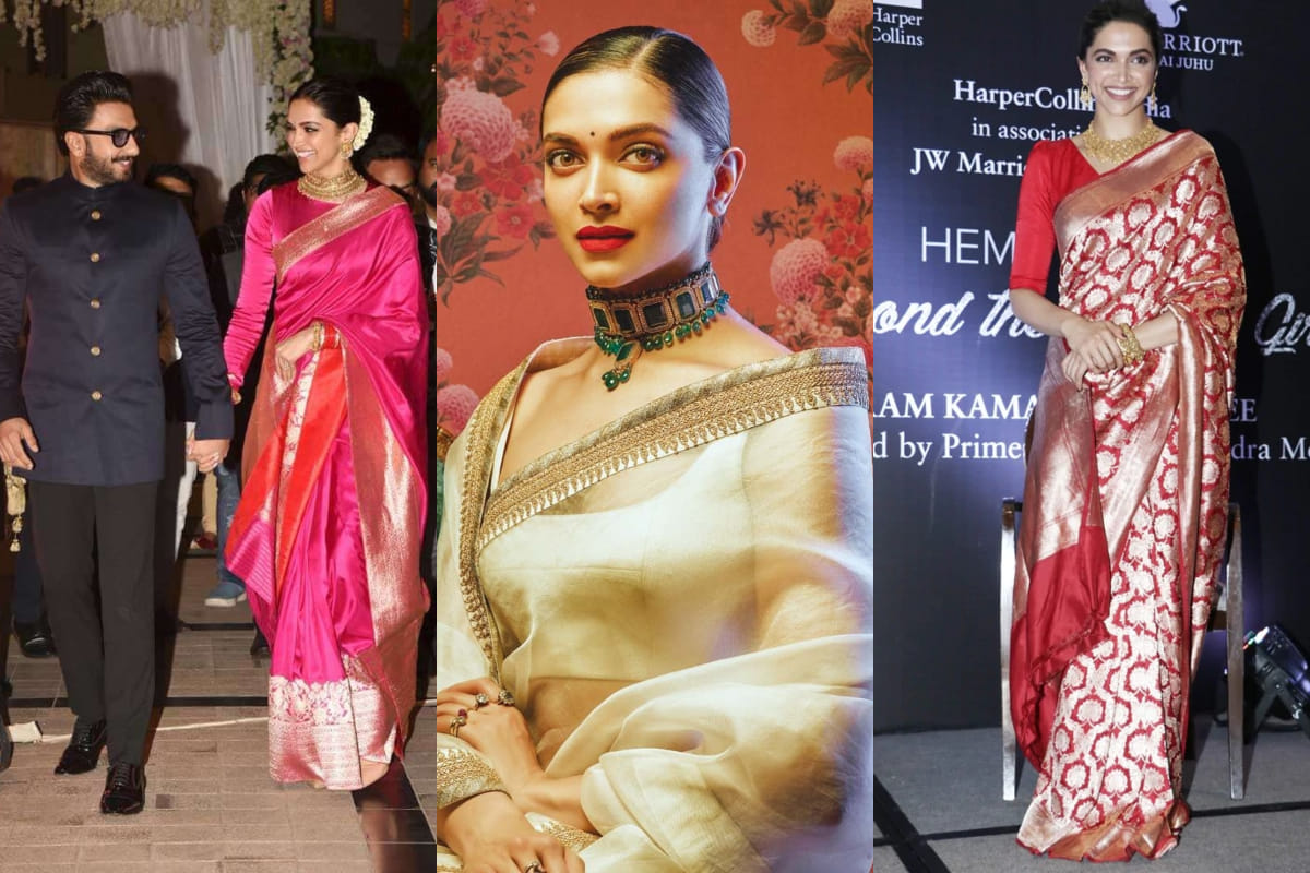 not only bollywood actress rekha deepika padukone also look graceful in silk saree