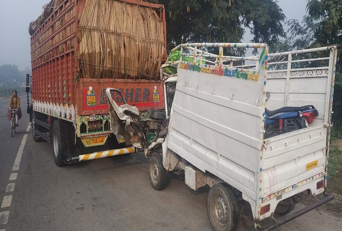 Pickup collided with truck three injured in Basti