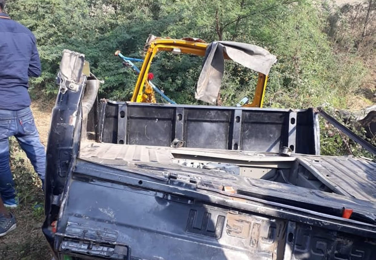 road accident in chitrakoot district one people died