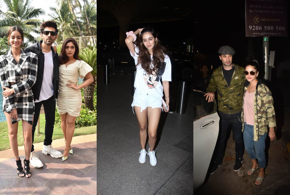Twinkle Khanna Sunny Leone Kartik Aaryan Ananya Pandey Bhumi Pednekar spotted in mumbai