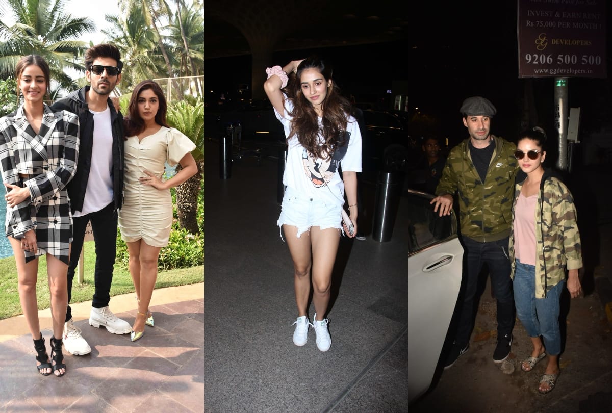 Twinkle Khanna Sunny Leone Kartik Aaryan Ananya Pandey Bhumi Pednekar spotted in mumbai