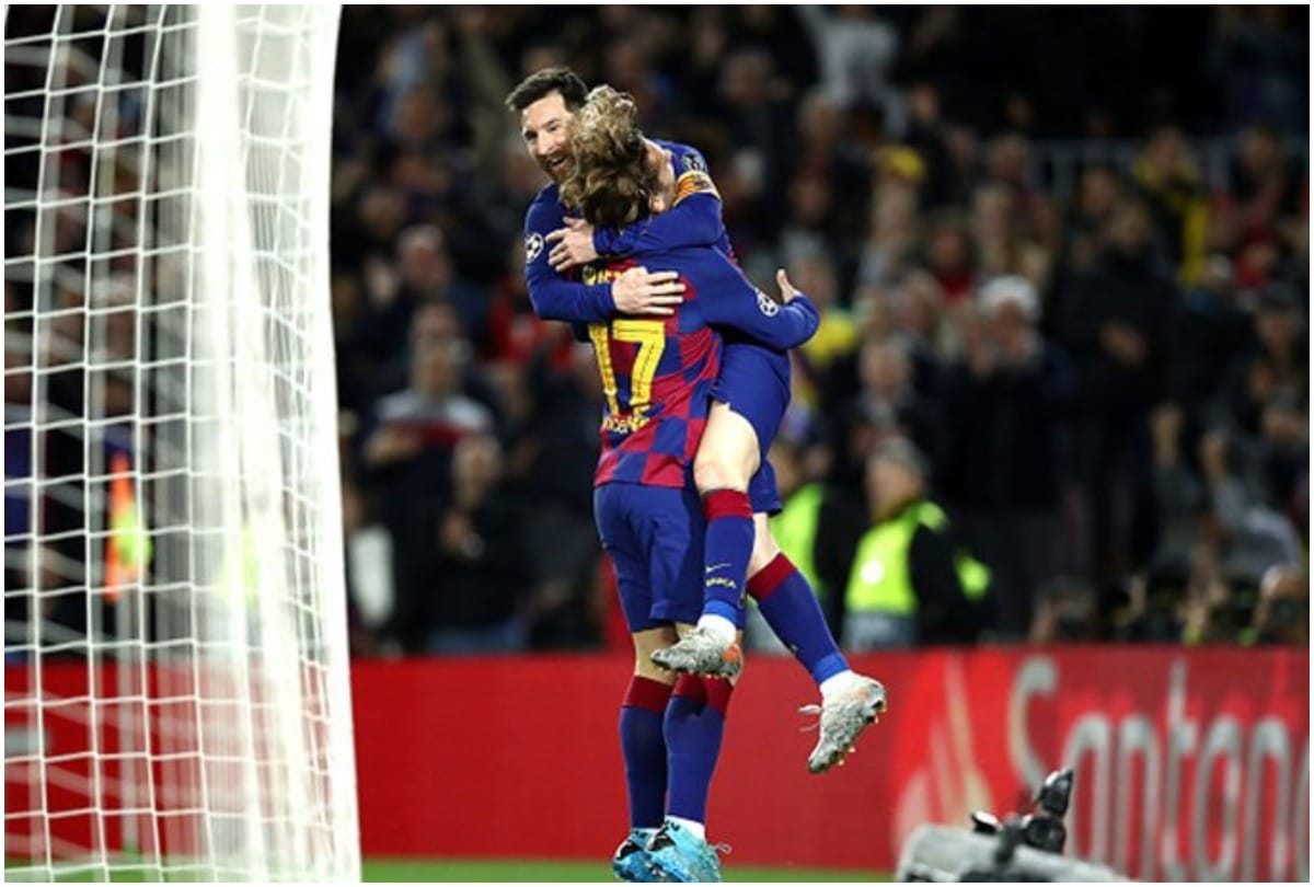 Champions League Lionel Messi scores in 700th match as Barcelona ease into last 16
