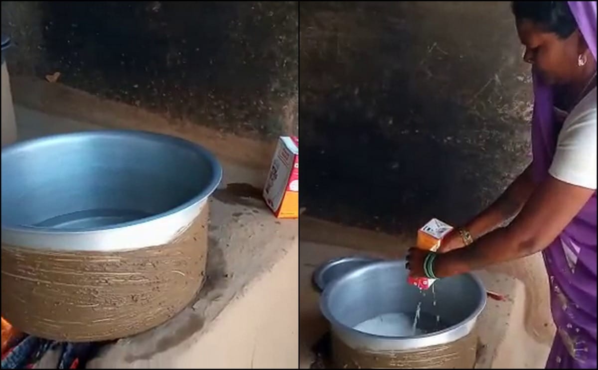 Shiksha Mitra suspended in a case of distributing 1 liter milk mixed with water in mid day meal.