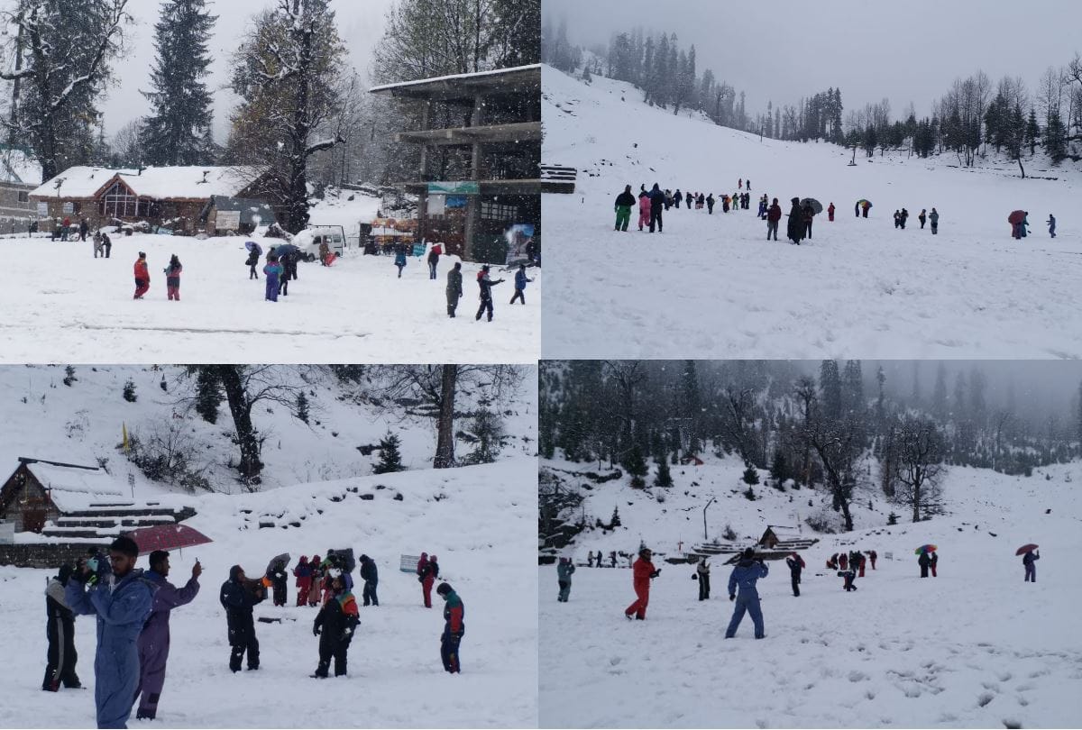 Fresh snowfall in Pangi Chamba Solang valley Sissu in Lahaul Spiti and Rohtang Pass in Himachal