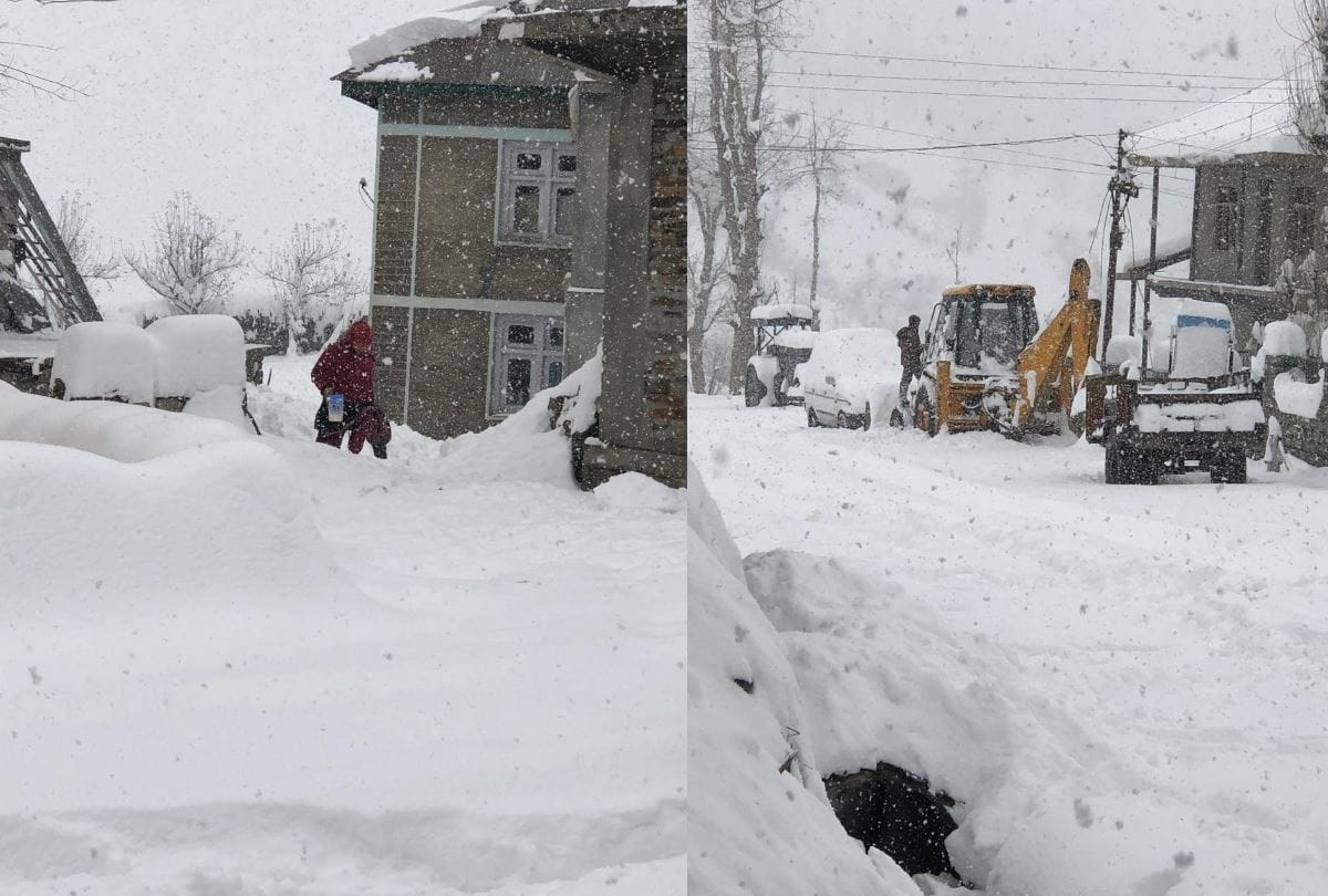 Fresh snowfall in Pangi Chamba Solang valley Sissu in Lahaul Spiti and Rohtang Pass in Himachal