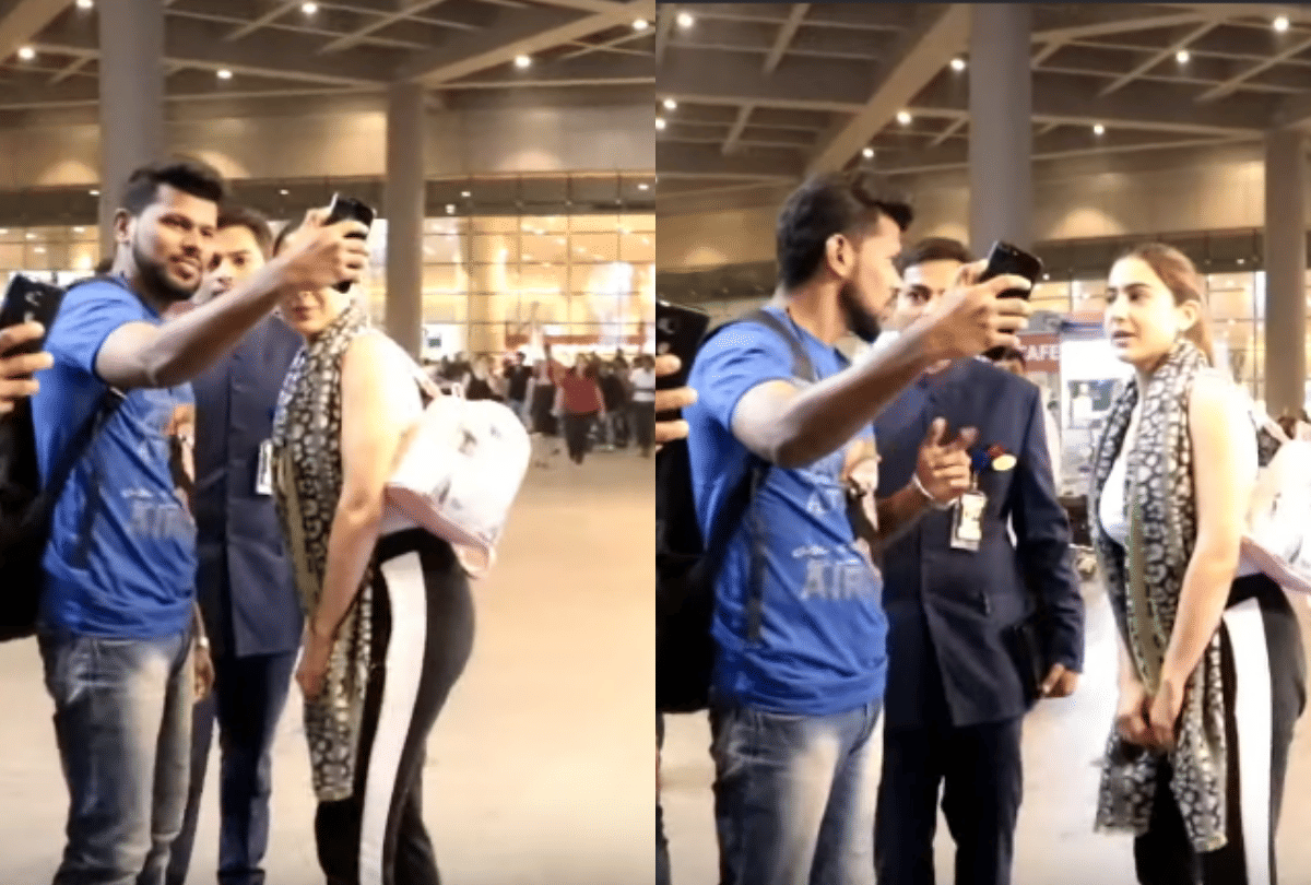 Sara Ali Khan uncomfortable When a fan got too close while taking a selfie