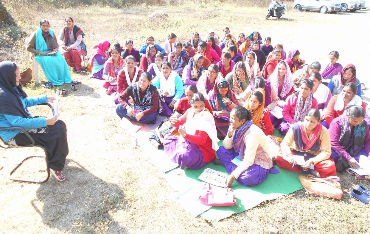 Anganwadi workers were taught to work on mobile