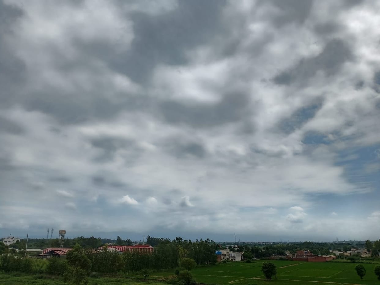 intermittent rain