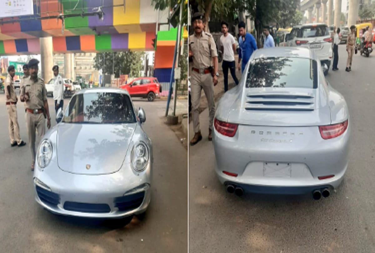 Porsche 911 car detained in Ahmedabad and slapped fine of RS 9 Lakh 80 Thousand