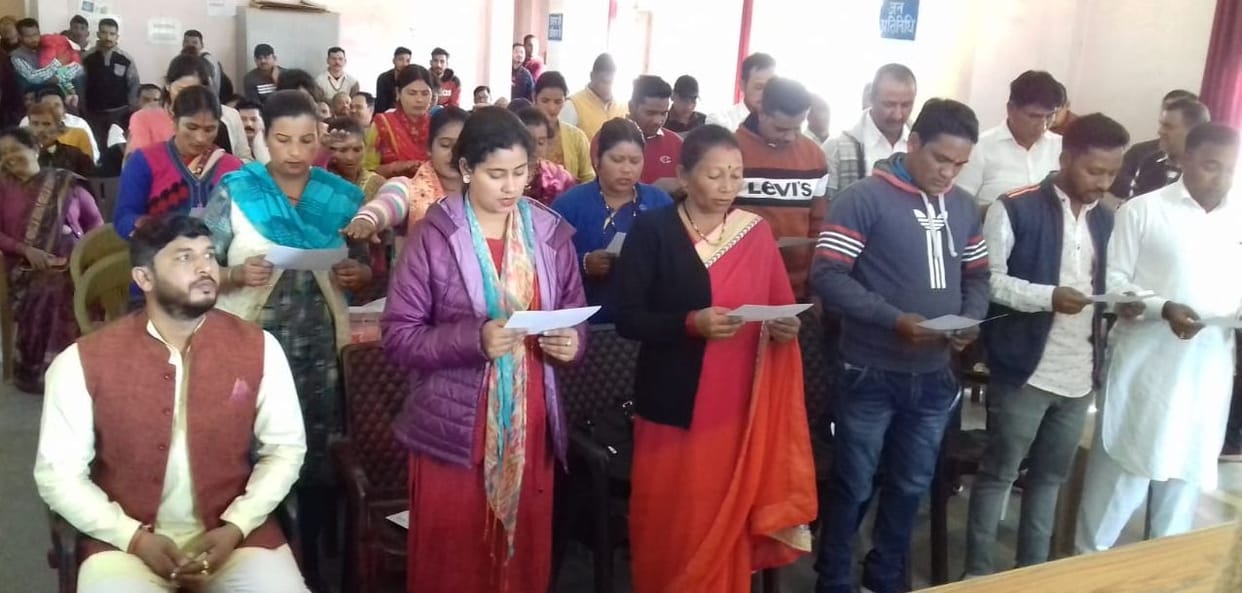 block pramukh, junior head and bdc members swear in