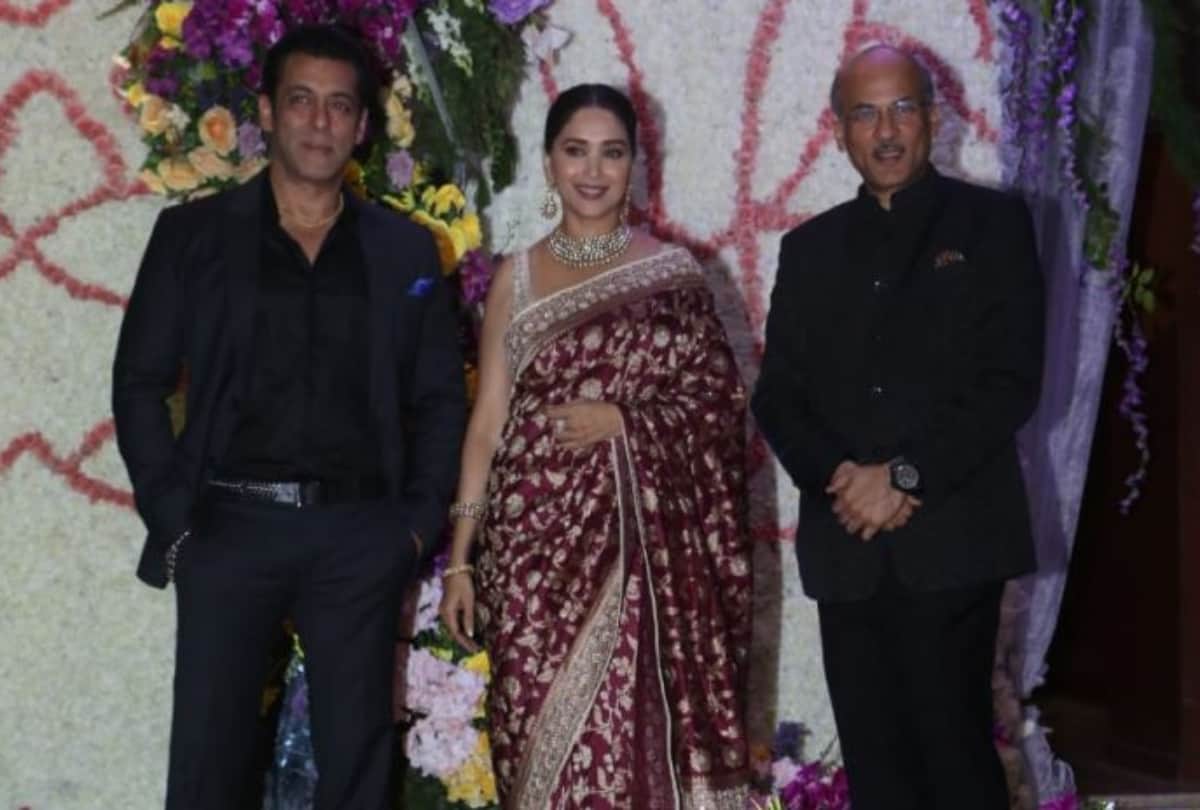sooraj barjatya son wedding reception salman madhuri rekha attend