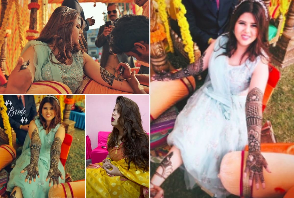 Pankhuri Pathak Anil Yadav wedding Mehendi and Haldi Pics on Instagram and twitter