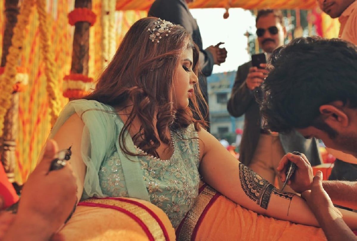 Pankhuri Pathak Anil Yadav wedding Mehendi and Haldi Pics on Instagram and twitter