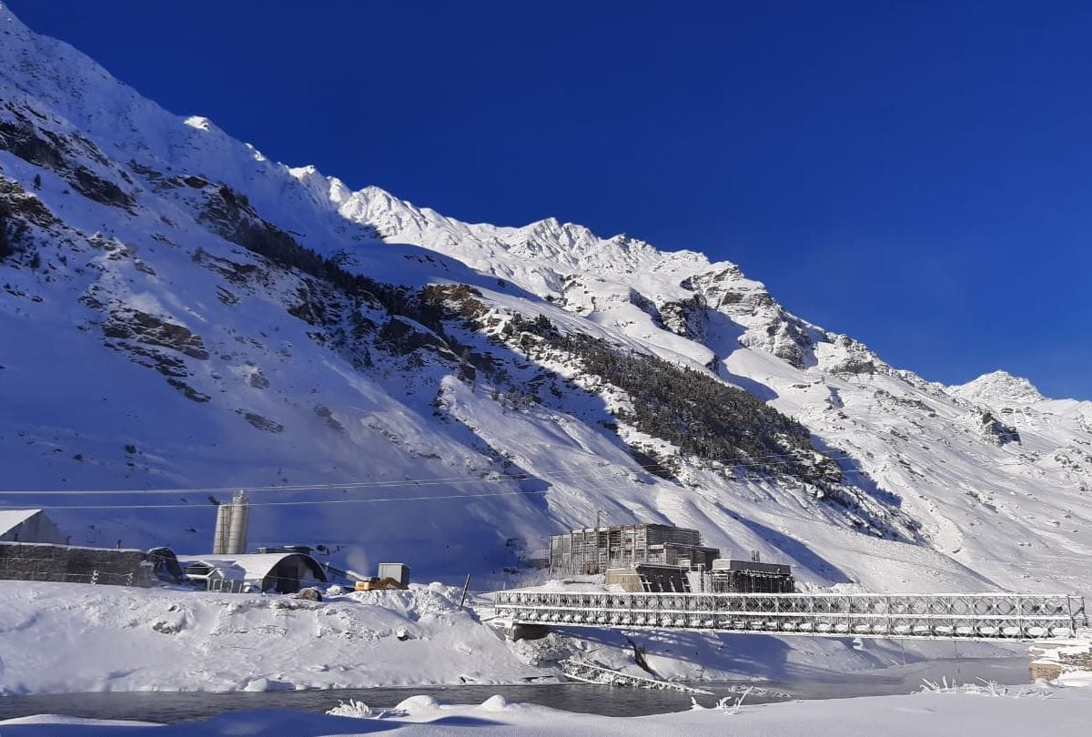 scenic View of Lahaul Manali Solang Valley after Snowfall in Himachal Pradesh