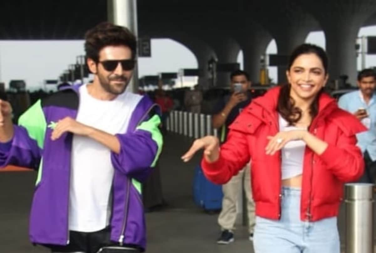 deepika padukone dance with kartik aaryan dheeme dheeme dance
