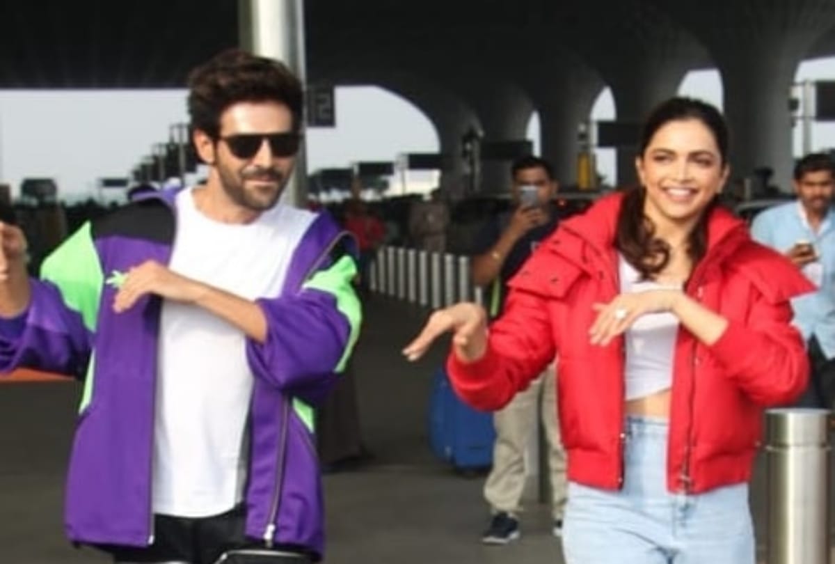 deepika padukone dance with kartik aaryan dheeme dheeme dance