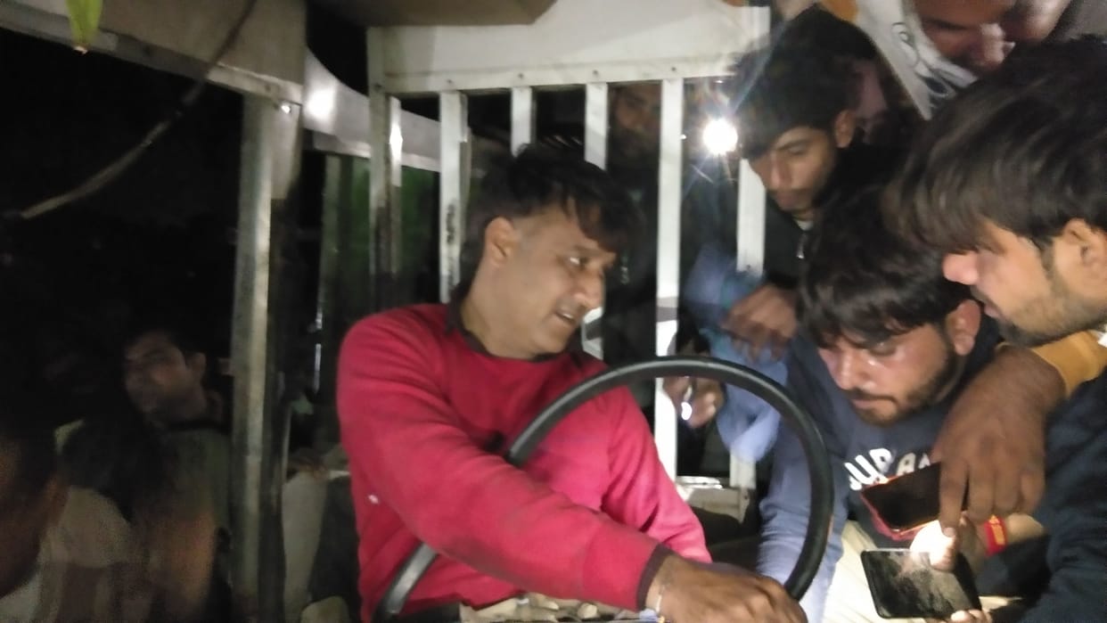 bus and tractor collides, 60 injured