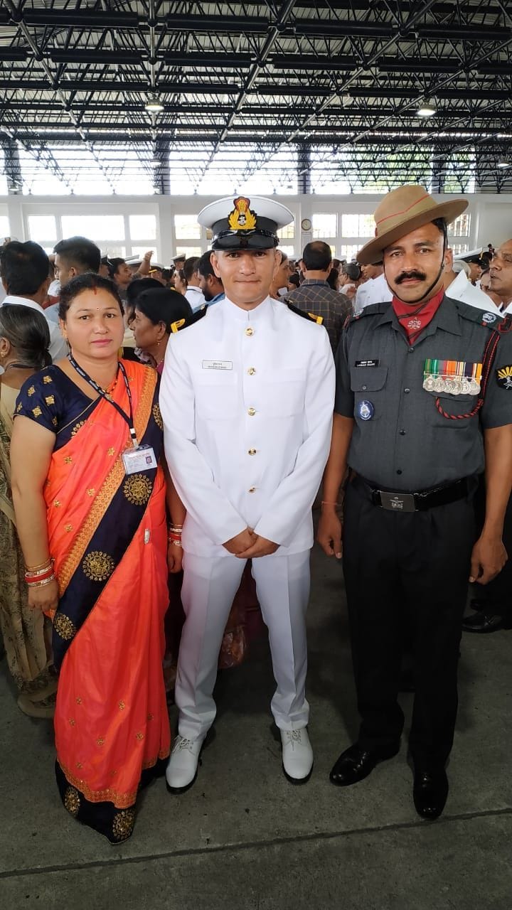 Mukesh Chand became sub lieutenant in Indian Navy