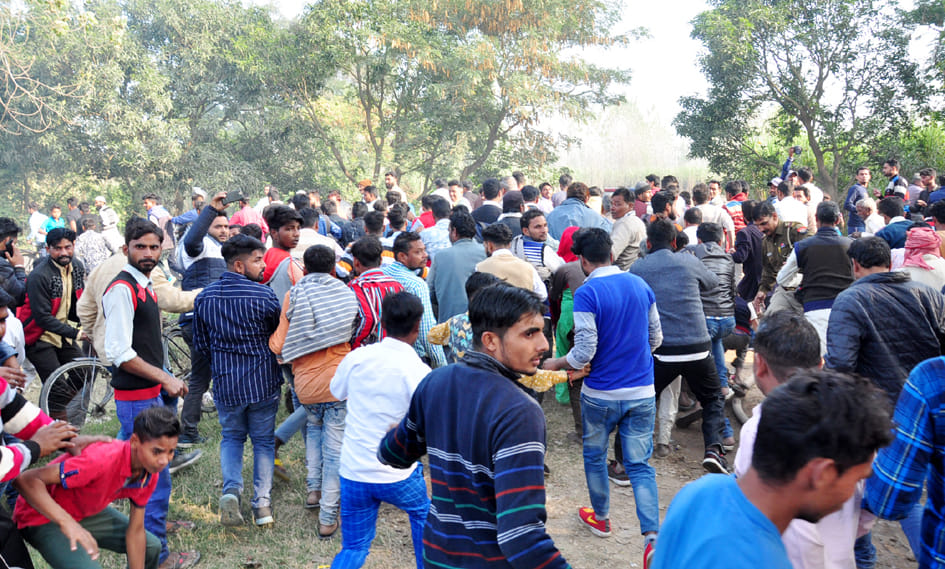 Blown up by explosions, chemical-filled drums in the air, screaming