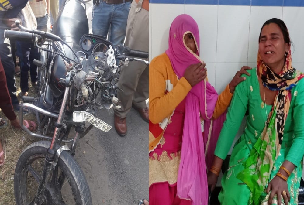 Father and son Death in terrific Bike Accident in laksar haridwar