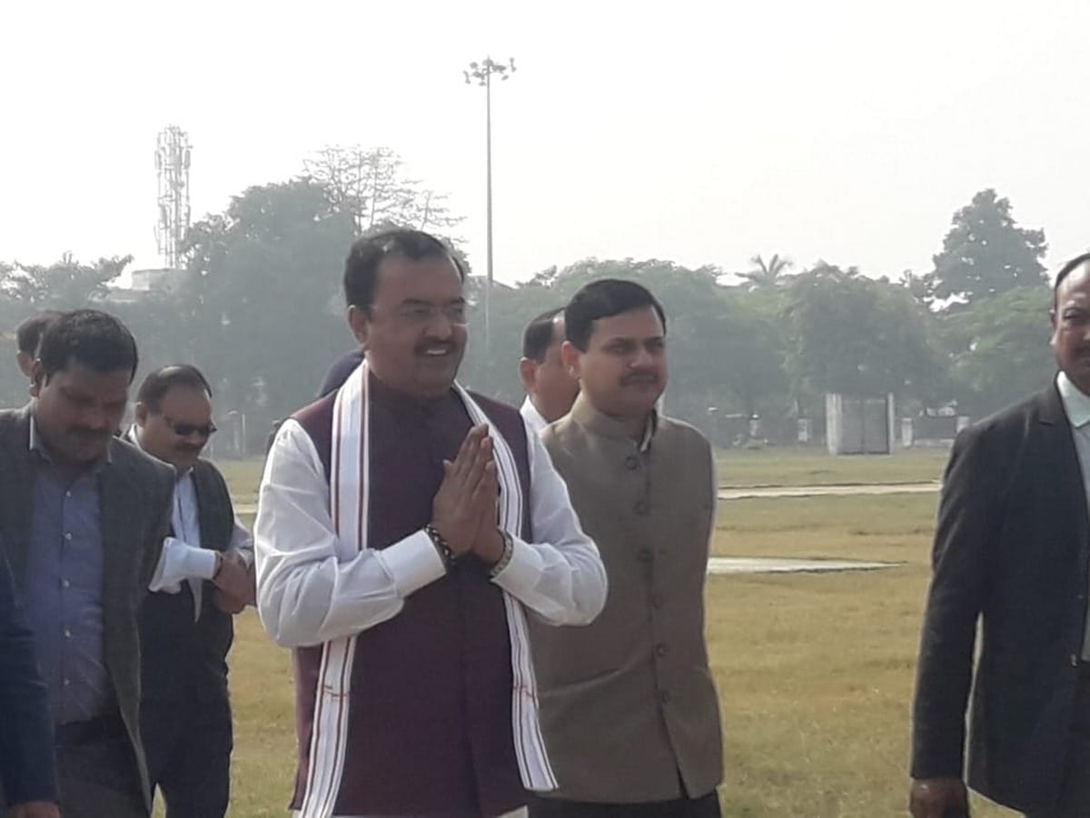 Depity CM keshav prasad maurya reached in varanasi